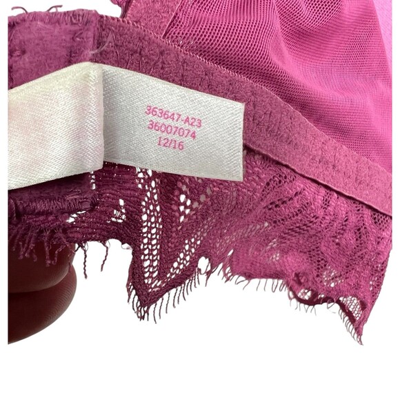 PINK Victoria's Secret Underwired Lace Date Push-up Bralette  Size L  Dark Mauve - Picture 8 of 8